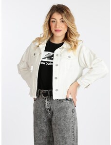 Solada Giacca Donna In Jeans Con Strappi Bianco Taglia M
