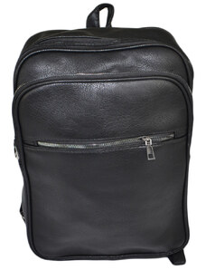 Malu Shoes Zaino uomo borsa nero cartella tascata chiusura a zip 3 aperture vari scompartimenti frontale capiente bagaglio viaggio