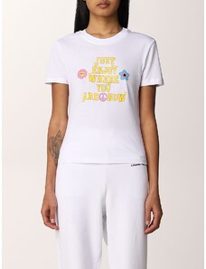 T-shirt Chiara Ferragni con stampa just enjoy where you are now