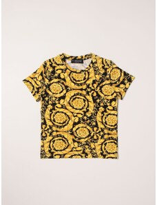 Young Versace T-shirt Versace Young in cotone con stampa barocca