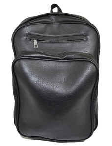 Malu Shoes Zaino uomo borsa nero cartella tascata chiusura a zip 3 aperture vari scompartimenti frontale capiente bagaglio viaggio