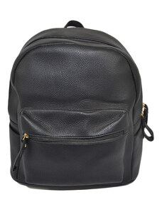 Malu Shoes Zaino nero casual uomo borsa medio grande 13 pollici laptop portatile pu pelle zip capiente comodo