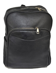 Malu Shoes Zaino nero uomo borsa medio rettangolare 13 pollici laptop portatile pu pelle con zip backpack casual elegante