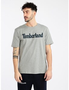 Timberland T-shirt Uomo In Cotone Biologico Con Scritta Grigio Taglia 3xl