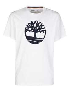 Timberland T-shirt Uomo In Cotone Biologico Bianco Taglia Xl