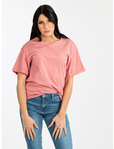 Solada T-shirt Donna Oversize In Cotone Manica Corta Rosso Taglia Unica