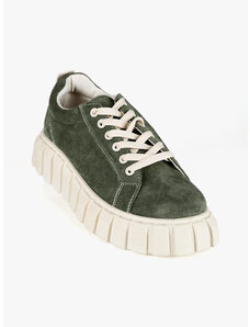Solada Sneakers Donna Bicolore Con Platform Basse Verde Taglia 36