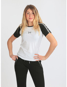 Millennium T-shirt Donna In Cotone Elasticizzato Manica Corta Bianco Taglia S