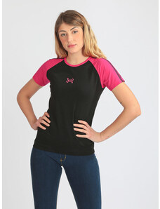 Millennium T-shirt Donna In Cotone Elasticizzato Manica Corta Nero Taglia Xl