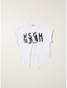 Msgm Kids T-shirt Msgm con logo di frange