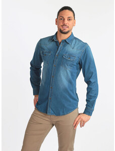 Coveri Contemporary Camicia Uomo In Jeans a Manica Lunga Classiche Taglia L