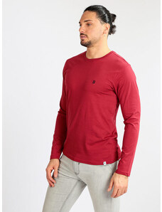 Coveri Moving T-shirt Uomo a Manica Lunga In Cotone Rosso Taglia 3xl