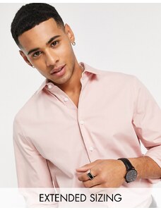 ASOS DESIGN - Camicia skinny rosa chiaro