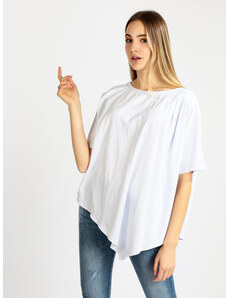 Sun Sun Sun Maxi T-shirt Donna Oversize Manica Corta Bianco Taglia Unica