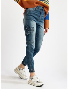 Smagli Jeans Donna Con Tasconi Laterali Regular Fit Taglia 34