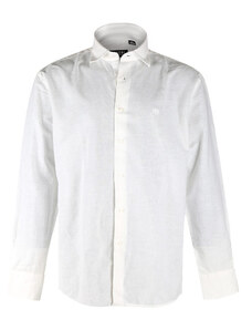 Coveri Collection Camicia Uomo Misto Lino Regular Fit Classiche Bianco Taglia L