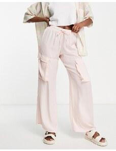 ASOS DESIGN - Pantaloni cargo ampi rosa