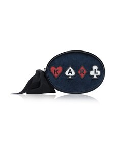 KARL LAGERFELD Playing Cards Bumbag Blu Poliestere/Pelle