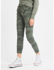 Smagli Pantaloni Donna Militari Casual Verde Taglia M