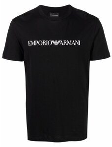 Emporio Armani T-shirt nera logo emporio