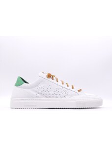 P448 Sneakers uomo in pelle white/green