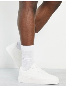 ASOS DESIGN - Sneakers bianche con suola spessa-Bianco