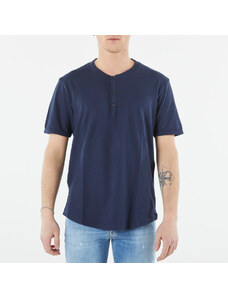 SUN68 Sun 68 t-shirt serafino mezza manica blu