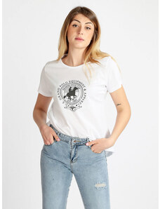 U.S. Grand Polo T-shirt Manica Corta Donna Con Stampa Bianco Taglia L