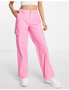 ASOS DESIGN - Pantaloni cargo anni '00 rosa a vita bassa