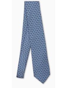 Uomo Cravatta in seta stampa Orsetto e Gancini Blu Salvatore Ferragamo Uomo Accessori Cravatte e accessori Cravatte 