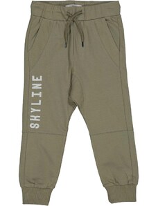 pantaloni jogging bambino con toppe in similpelle