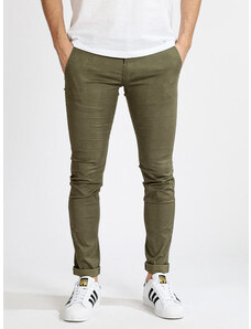 3-d Jeans Pantaloni Uomo Slim Fit In Cotone Casual Verde Taglia 44