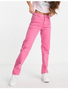 JJXX - Seoul - Jeans dritti rosa acceso a vita medio alta