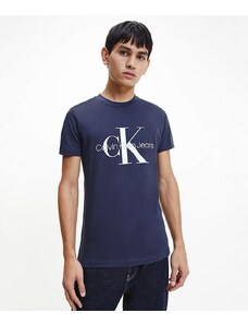 Calvin Klein Jeans T-Shirt Core Monogram Slim Fit Tee Uomo Night Sky-Blue