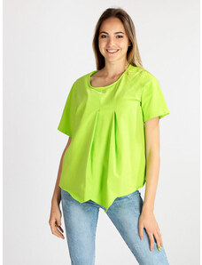 Coolest Maxi T-shirt Donna In Cotone Manica Corta Verde Taglia Unica