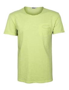Made In Italy T-shirt Uomo Cotone Con Taschino Manica Corta Verde Taglia Xxl