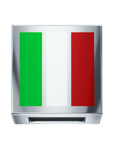 Charm unisex bandiera italia oro bianco Donnaoro Elements dchf3463