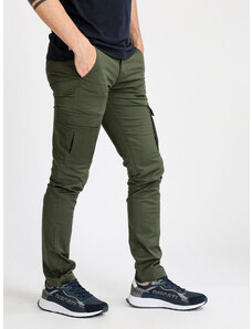 Baci & Abbracci Pantaloni Da Uomo Slim Con Tasconi Casual Verde Taglia 56