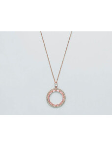 Collana Kiara design collier donna in ottone rosato e cristalli KCLD3904R