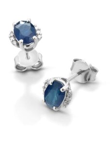 PgGioielli Orecchini PG gioielli donna con zaffiro blu in oro bianco e diamanti orswingz/4