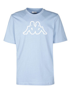 Kappa T-shirt Uomo In Cotone Con Logo Manica Corta Blu Taglia Xxl