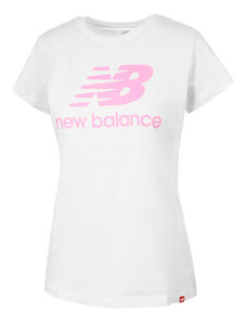 New Balance Essentials Stacked Logo Tshirt Manica Corta Donna T-shirt Bianco Taglia M