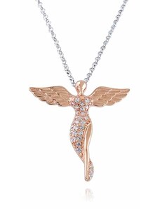 Collana donna angelo In argento rosa swarovski OSA6438R