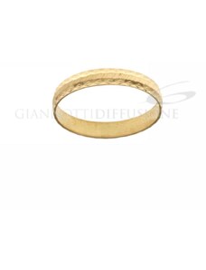 Giannotti Fedina, modello stellina stretta, in oro giallo lucido e satinato, gr 1,20