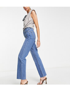 ASOS Tall ASOS DESIGN Tall - Jeans dritti stile anni '90 blu medio con fondo grezzo
