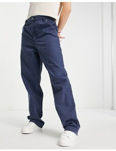 ASOS DESIGN - Pantaloni dritti extra larghi, colore blu navy