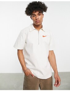 Nike - Trend - Giacca oversize bianco fantasma con zip corta