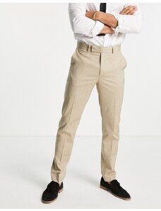 ASOS DESIGN - Pantaloni da abito slim color cammello-Neutro
