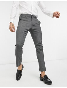 New Look - Pantaloni da abito skinny grigio scuro
