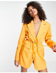 Kyo - The Brand - Vestito blazer arancione con coulisse in vita